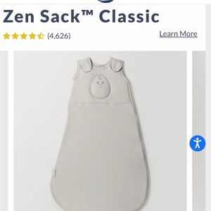 Nested bean cotton zen sleep sack size 0-6 months